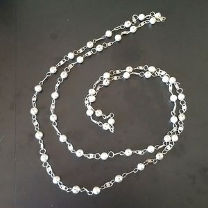 7ft Mexican Wedding Silver Plate Necklace / Lasso